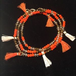Ella Beaded Bracelet : Coral